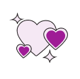 Hearts and stars icon