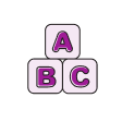 ABC blocks icon
