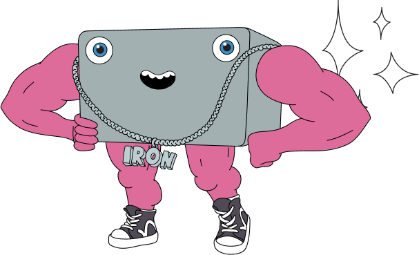 Iron Replenishment Mascot Hero Image