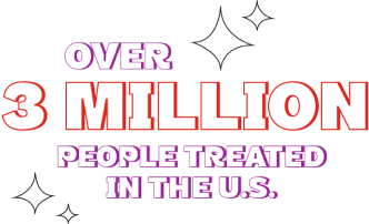 Text Box: Over 3 million people treated in the U.S.