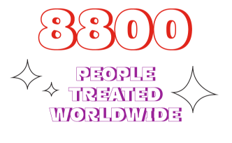 Text Box: 8800 people treated worldwide