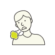 Person with shortness of breath icon